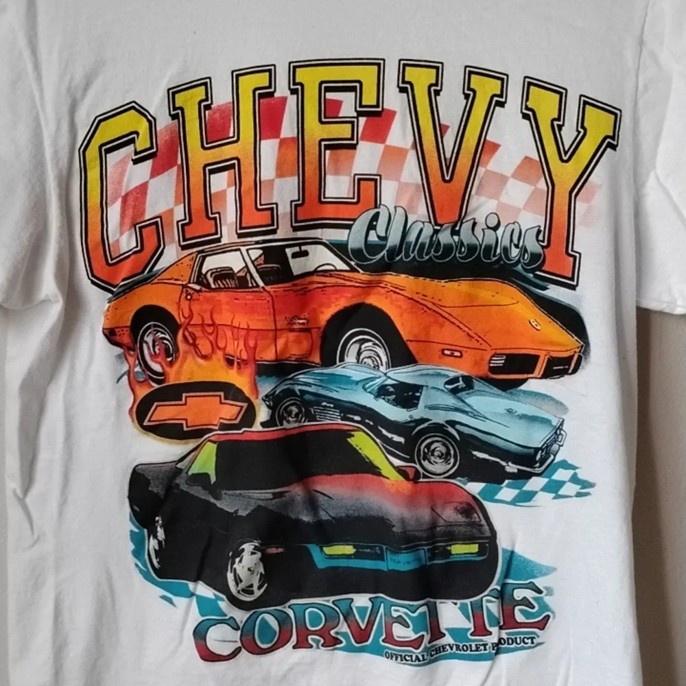 🌺💙 Set of 2 Graphic T-Shirts with Car Designs